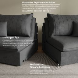 Sofá Cama Retrátil e Reclinável 180cm Colibri Cabecasa Madeiramadeira - 9