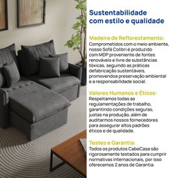 Sofá Cama Retrátil e Reclinável 180cm Colibri Cabecasa Madeiramadeira - 10