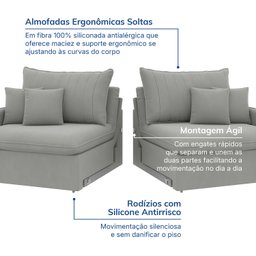 Sofá Cama Retrátil e Reclinável 180cm Colibri Cabecasa Madeiramadeira - 4