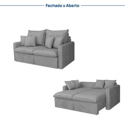 Sofá Cama Retrátil e Reclinável 180cm Colibri CabeCasa MadeiraMadeira - 5