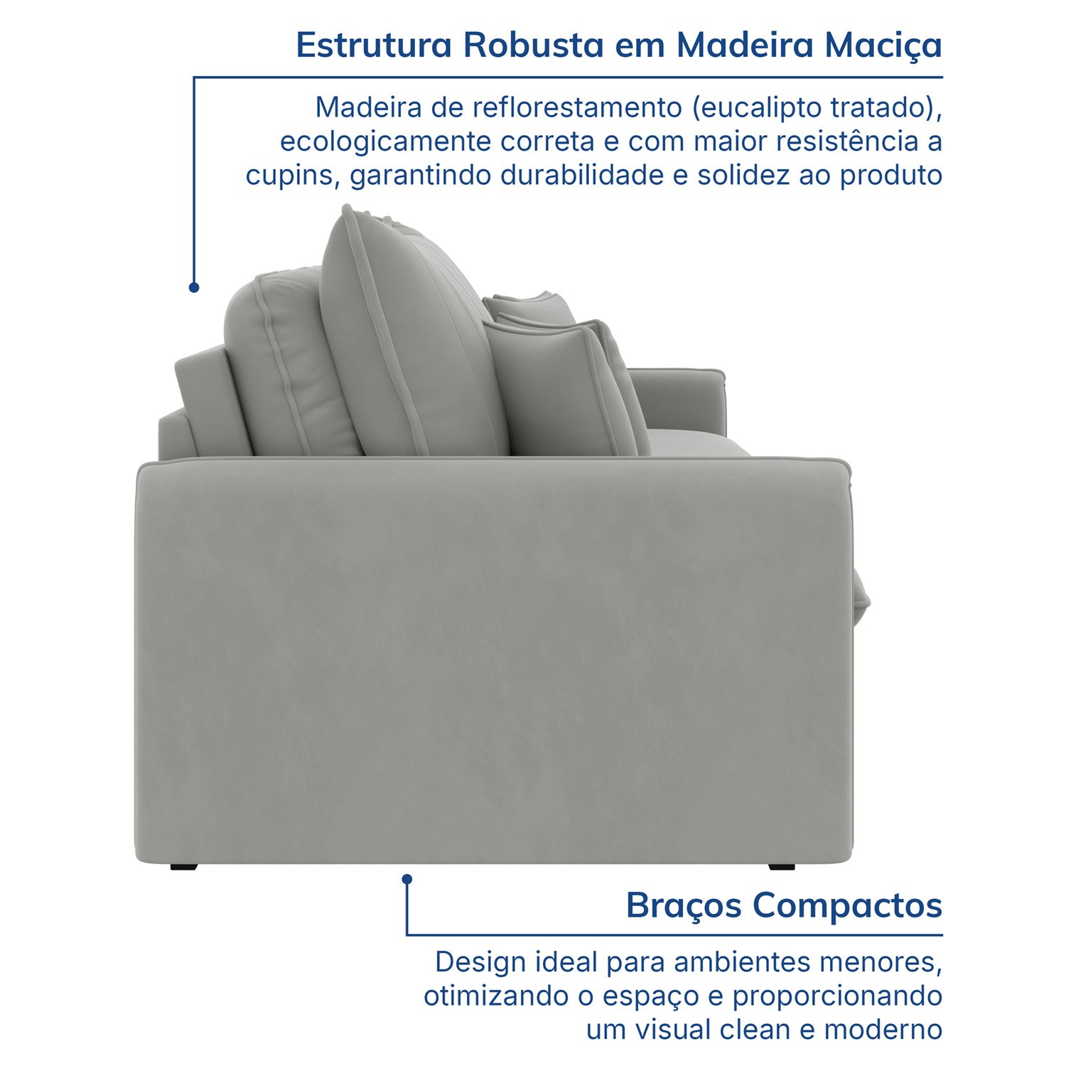 Sofá Cama Retrátil e Reclinável 180cm Colibri Cabecasa Madeiramadeira - 3