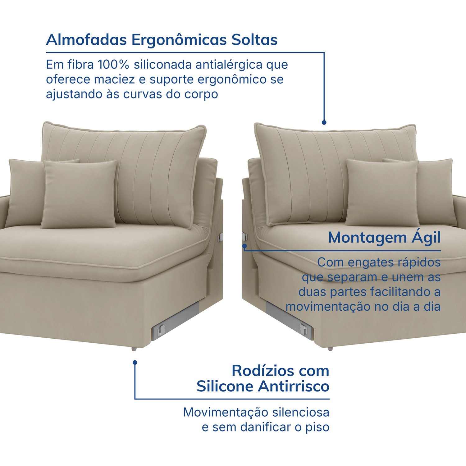 Sofá Cama Retrátil e Reclinável 180cm Colibri Cabecasa Madeiramadeira - 4