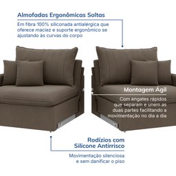 Sofá Cama Retrátil e Reclinável 180cm Colibri Cabecasa Madeiramadeira - 4