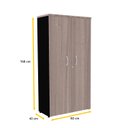 Ver imagem 2 de ARMÁRIO ALTO 2 PORTAS PANDIN P25 - NATURALLE/PRETO AA1600P25