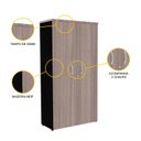 Ver imagem 3 de ARMÁRIO ALTO 2 PORTAS PANDIN P25 - NATURALLE/PRETO AA1600P25