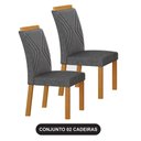 Ver imagem 1 de Cadeira para Mesa de Jantar Clara Plus Kit 2 Peças Cinamomo Linho Chumbo - Leifer