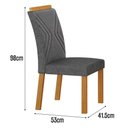 Ver imagem 3 de Cadeira para Mesa de Jantar Clara Plus Kit 2 Peças Cinamomo Linho Chumbo - Leifer