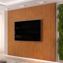 Ver imagem 2 de Painel Ripado para TV 75 pol Sala Quarto 275x240cm Lexa D05 Freijó - Lyam Decor
