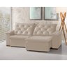 Sofa Retrátil Reclinável Milão Premium 2,90m 5 Lugares Estofado Linho com Braço Almofadado Bege - 1