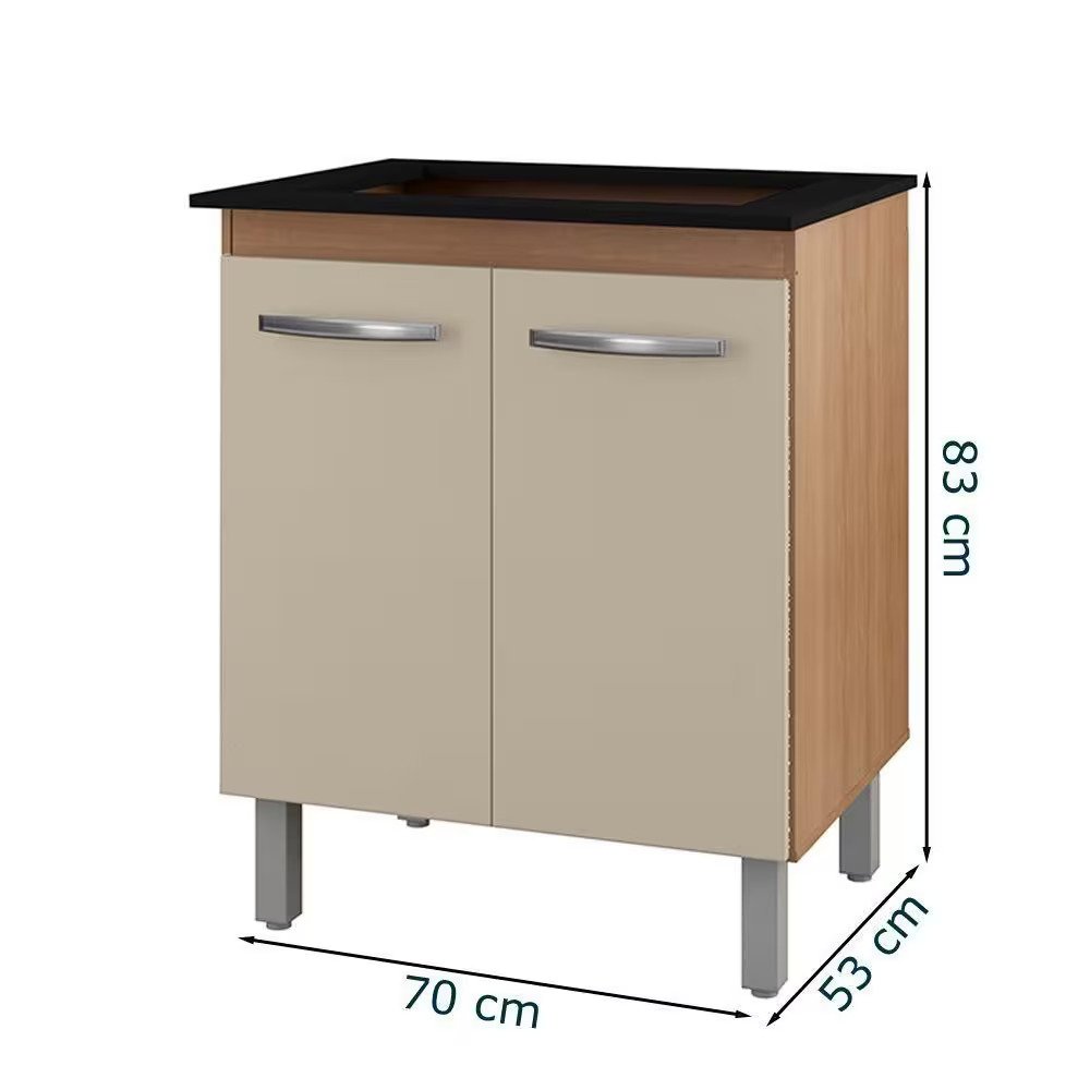 Balcao para Cooktop 4 Bocas Jade Savana Off White Moblis - 8