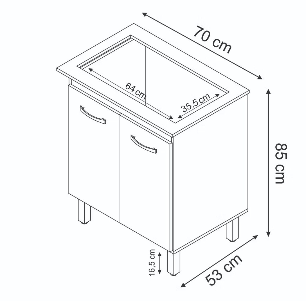 Balcao para Cooktop 4 Bocas Jade Savana Off White Moblis - 6