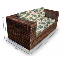 Conjunto Bora Bora - 1 Sofá 2 Lugares + 2 Poltronas + 1 Mesa de Centro - Fiji - 3