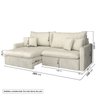 Sofá Cama Retrátil e Reclinável 260cm Colibri CabeCasa MadeiraOriginals - 2