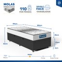 Ver imagem 3 de Cama Box Baú com Colchão de Molas Ensacadas Double Face Essence Probel Solteiro 88cm