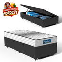 Ver imagem 3 de Cama Box Baú com Colchão de Molas Ensacadas Double Face Essence Probel Solteiro 88 cm