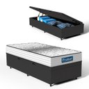 Ver imagem 1 de Cama Box Baú com Colchão de Molas Ensacadas Double Face Essence Probel Solteiro 88cm