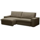 Ver imagem 5 de Sofá Retrátil Reclinável para Sala 3 Lugares 210cm Varsov F04 Veludo Amêndoa - Lyam Decor
