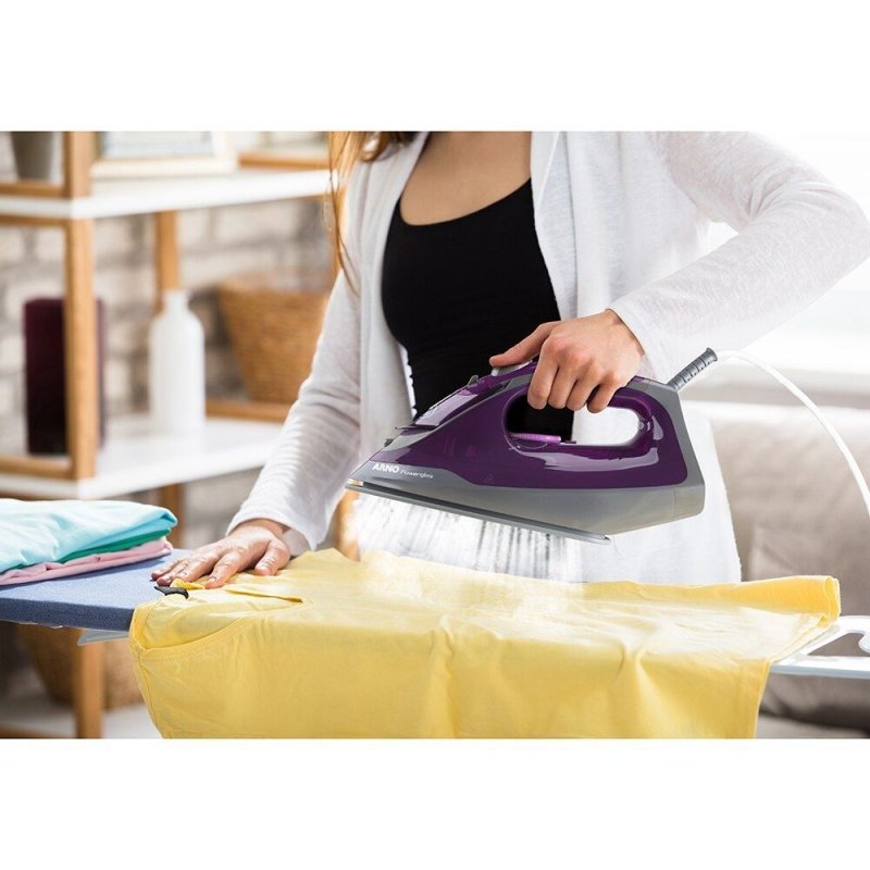 Ferro De Passar a Vapor Arno Fpo1 Powergliss Com Funcao Spray - Cinza/roxo 110v - 4