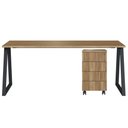Ver imagem 1 de Mesa e Gaveteiro Office 160 Cm 25909 Nogal Sevilha Preto Artesano
