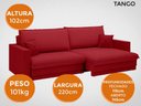 Ver mais imagens de Sofá Tango 2,20M Sem Caixa, Retrátil e Reclinável Velosuede Vermelho - Netsofás