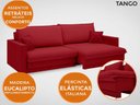 Ver imagem 6 de Sofá Tango 2,20M Sem Caixa, Retrátil e Reclinável Velosuede Vermelho - Netsofás