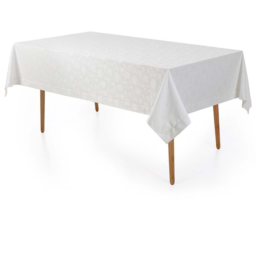 Toalha de Mesa Retangular 165x270cm Easy Wash Victória - Karsten Branca - 2