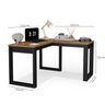 Escrivaninha de Canto Mesa para Trabalho Notebook Pc com Estilo Industrial - 3