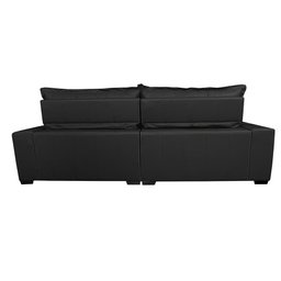 Sofá de Courino Retrátil e Reclinável 2,75m Cama inBox Bourbon SoftGel D40 Preto - 6