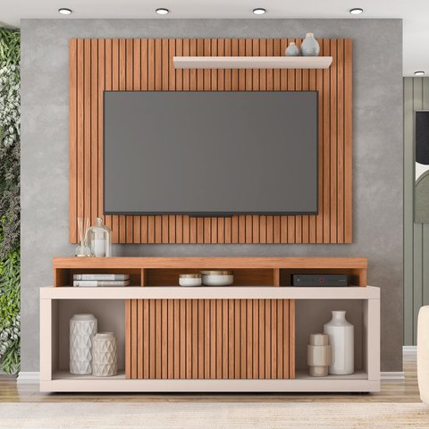 Rack com Painel para TV até 70 Polegadas MDF 224cmx224cm Valença