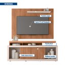 Ver imagem 6 de Rack com Painel para TV até 70 Polegadas MDF 224CMX224CM Valença Marrom
