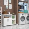 Área De Serviço Armário De Chão 2 Portas Tampo Branco AJL STORE COZINHA - 1