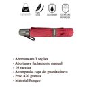 Ver imagem 2 de Guarda Chuva Grande Liso Resistente Cabe na Bolsa Voyagem