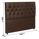 Ver imagem 2 de Cabeceira Casal para Cama Box 140x128cm Veludo Espuma D20 