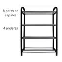Ver imagem 4 de Sapateira Organizador De Sapatos 4 Prateleiras Até 12 Pares