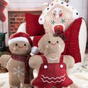 Ver imagem 4 de Almofada Pelúcia Biscoito de Gengibre 37x52cm Gingerbell Natal