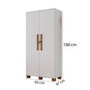 Ver imagem 4 de Armário Multiuso 100% Mdf 2 Portas C/ Chave Dream Branco