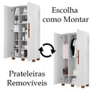 Ver imagem 3 de Armário Multiuso 100% Mdf 2 Portas C/ Chave Dream Branco
