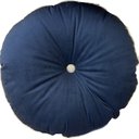 Ver imagem 1 de Almofada Redonda com Botão e Cordonê Azul 40cm