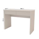 Ver imagem 4 de Escrivaninha Mesa Escritório Samambaia 2 Gavetas 108,2cm CabeCasa MadeiraOriginals Off White Cinza