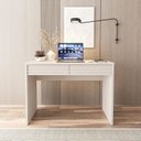 Ver imagem 2 de Escrivaninha Mesa Escritório Samambaia 2 Gavetas 108,2cm CabeCasa MadeiraOriginals Off White Cinza