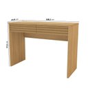 Ver imagem 4 de Escrivaninha Mesa Escritório Samambaia 2 Gavetas 108,2cm CabeCasa MadeiraOriginals Carvalho Marrom