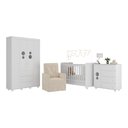 Ver imagem 2 de Quarto Completo com Colchão e Poltrona de Amamentação Pimpolho Multimóveis Mp4091 Branco/bege