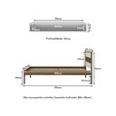Ver imagem 4 de Cama de Solteiro para Colchão 88 X 188 Cm com Penteadeira 90cm Suspensa Multimóveis Cr35248 Nogal/