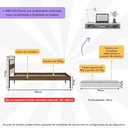 Ver imagem 5 de Cama de Solteiro para Colchão 88 X 188 Cm com Penteadeira 90cm Suspensa Multimóveis Cr35248 Nogal/