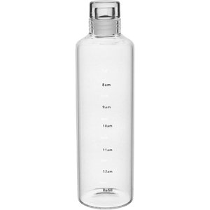 Garrafa Água Suco Leite Home&co com Tampa Borossilicato 500ml 23x6x6cm Transparente