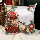 Ver imagem 2 de Capa Almofada Cetim Enfeites de Natal 43x43cm