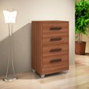 Ver imagem 1 de Cômoda Quarto Multiuso Compacta 4 Gavetas - Cinamomo