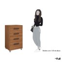Ver imagem 5 de Cômoda Quarto Multiuso Compacta 4 Gavetas - Cinamomo