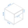 Mesa de Cabeceira em Mdf com Gaveta - Quarto/sala/escritório/comércio -preto - 2