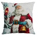 Ver imagem 1 de Capa Almofada Frente Papai Noel Natal - Verso Liso Authentic 43x43cm